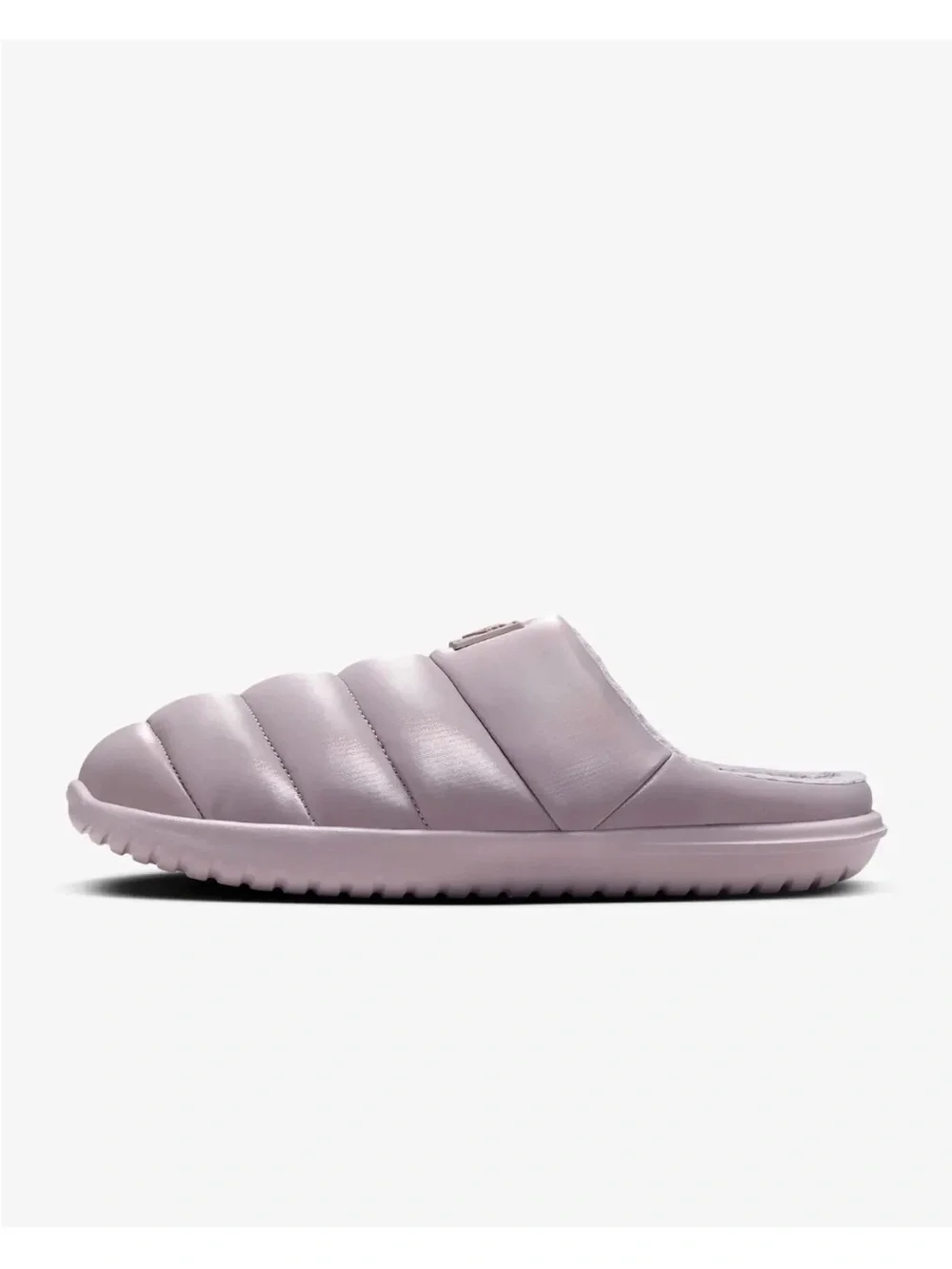 Nike Burrow SE Women's 12 Fuzzy Slippers Light Violet Ore Quilted Puffer Slip On